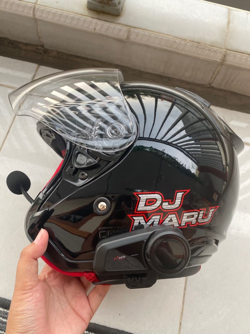 Helm KYT DJ Maru + Maxto M2, Motor di Carousell