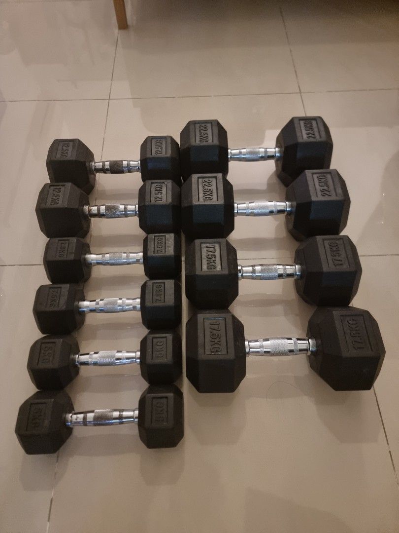 Hexagon Dumbbells Total 130kg RM8.00 kg Sports Equipment