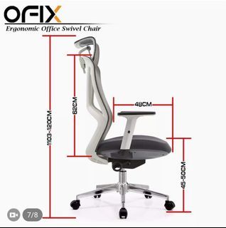 High back computer chair with ergonomic design