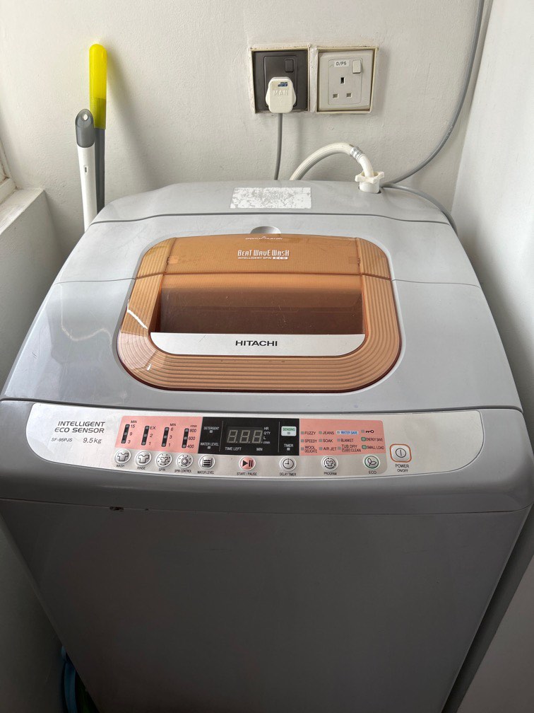 Hitachi washing machine 9.5kg, TV & Home Appliances, Washing Machines
