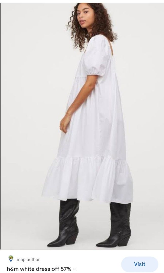 H and m white clearance maxi dress