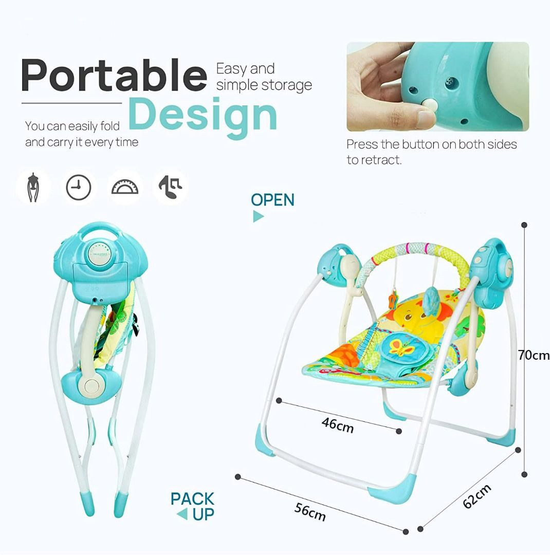 [iDS] Electric Baby Rocking Chair, 09 Months for Infants Rocker Bed