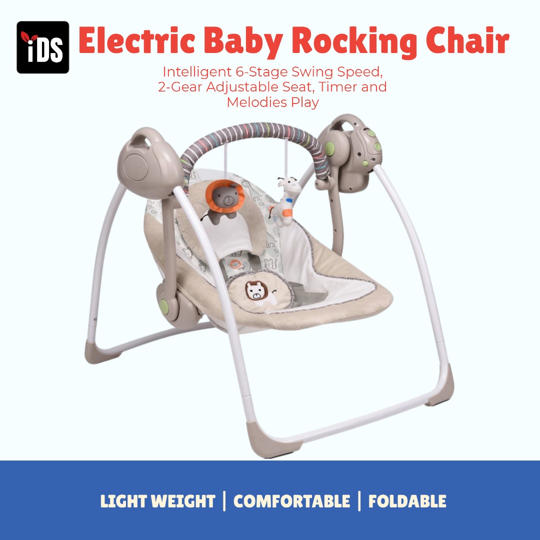 [iDS] Electric Baby Rocking Chair, 09 Months for Infants Rocker Bed, Baby Portable Swing, Baby