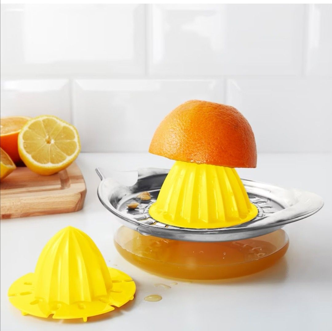 IKEA Citrus orange squeezer transparent/yellow stainless steel, TV