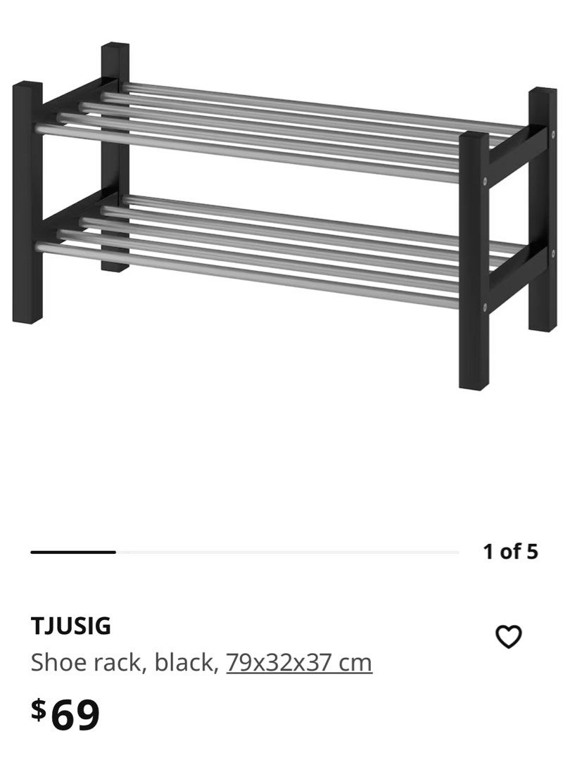Ikea Tjusig Shoe Rack, Furniture & Home Living, Furniture, Shelves, & Racks on Carousell