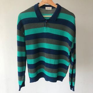 Japan Vintage Striped Collar Sweatshirt