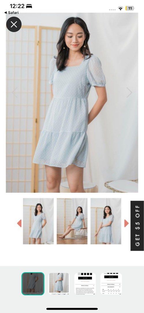 swiss dot babydoll dress