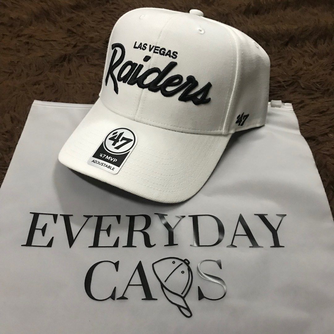 Men's '47 Black Las Vegas Raiders Street Script MVP Snapback Hat