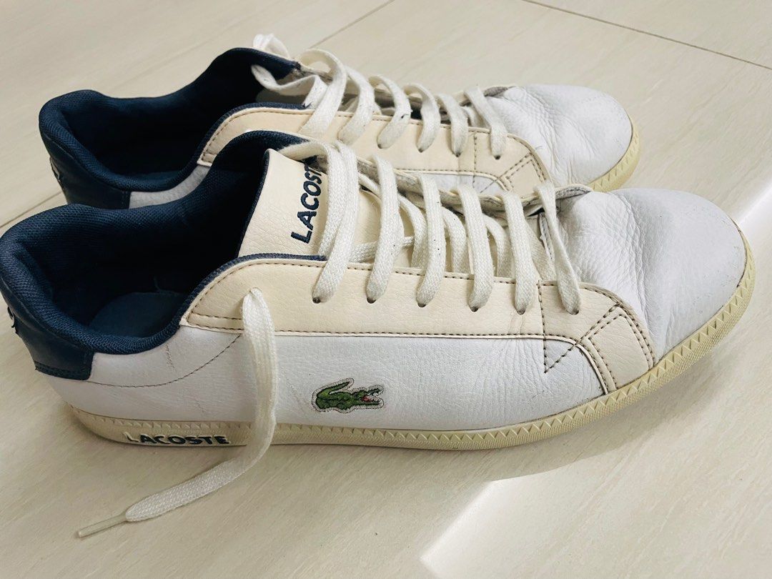 Lacoste white leather shoes, Women's Fashion, Footwear, Sneakers on ...