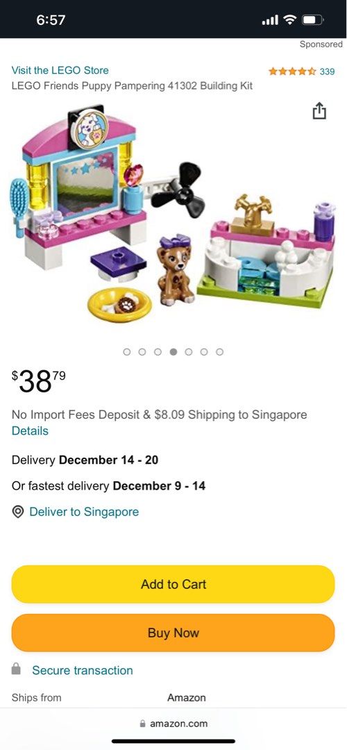 LEGO Friends Puppy Pampering Hobbies Toys Toys Games on