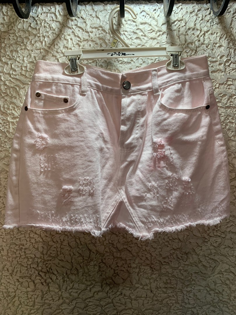 Light Pink Denim Skirt and Jacket Co-ord - Viola