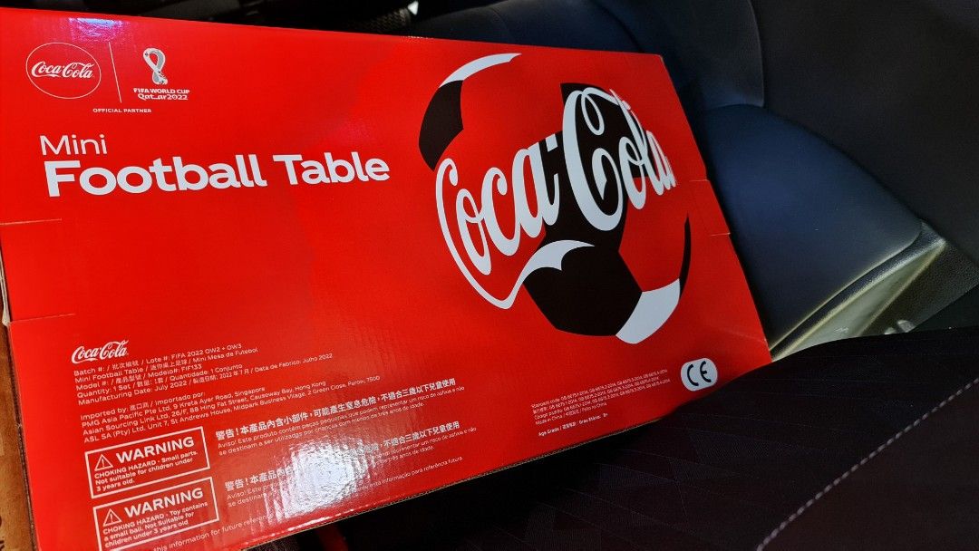 Limited Edition Fifa World Cup Qatar 2022 Mini Foosball Table by Coca