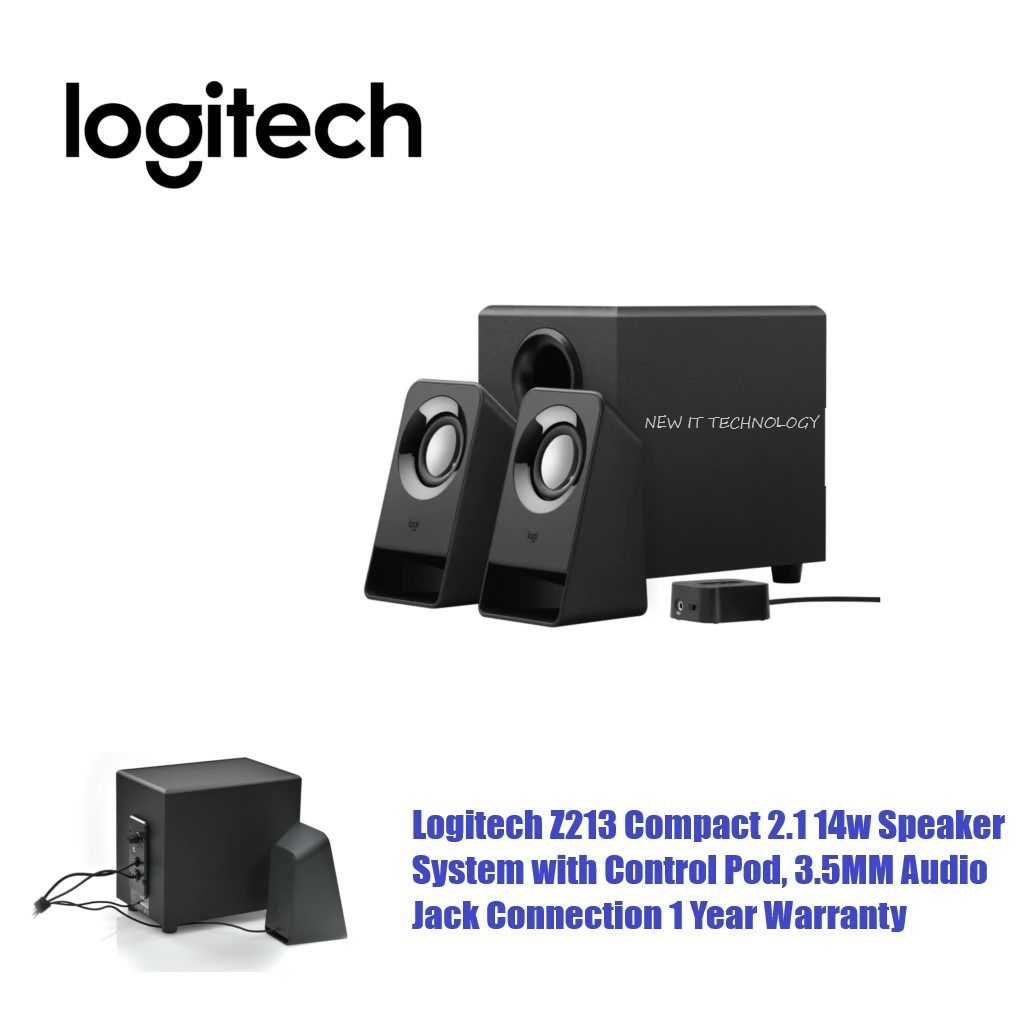 Logitech Z213 Compact 2.1 Speaker System with Control Pod