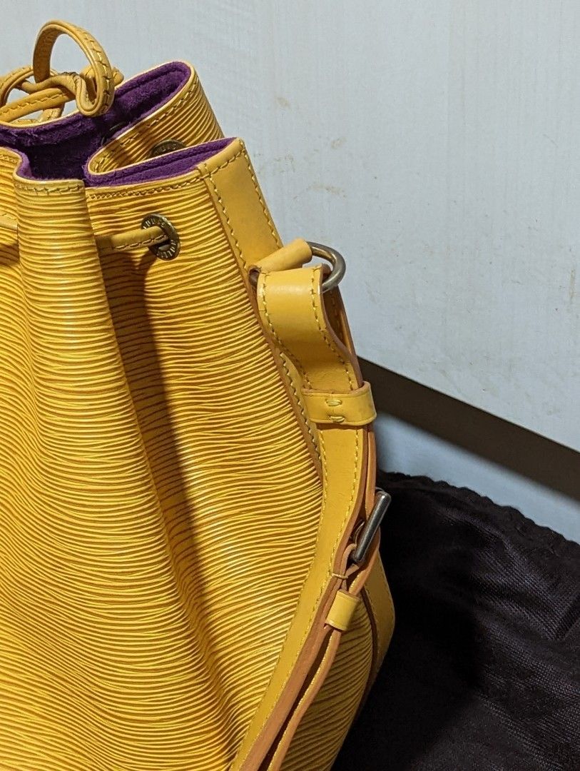 Yellow Louis Vuitton Epi Petit Noe Bucket Bag