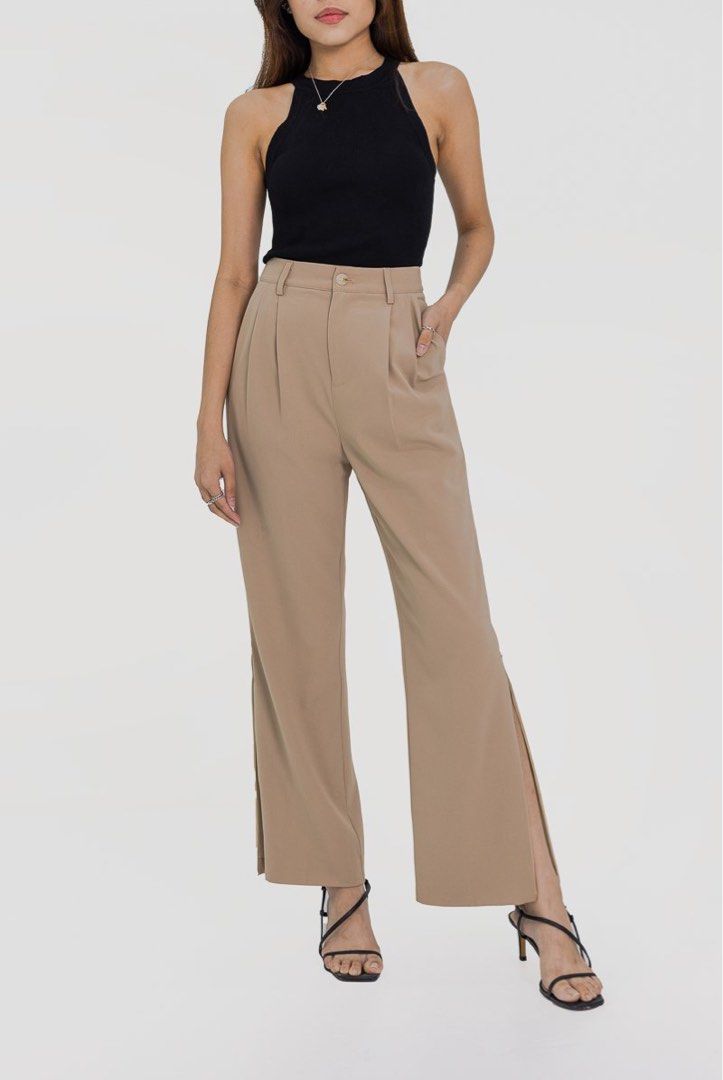 Buy Slit Pants With Adjustable Bottoms, Linen Casual Pants With Pockets,  Linen Slit Pants, Side Cut Pants, Linen Joggers, Yoga Pants102 Online in  India - Etsy