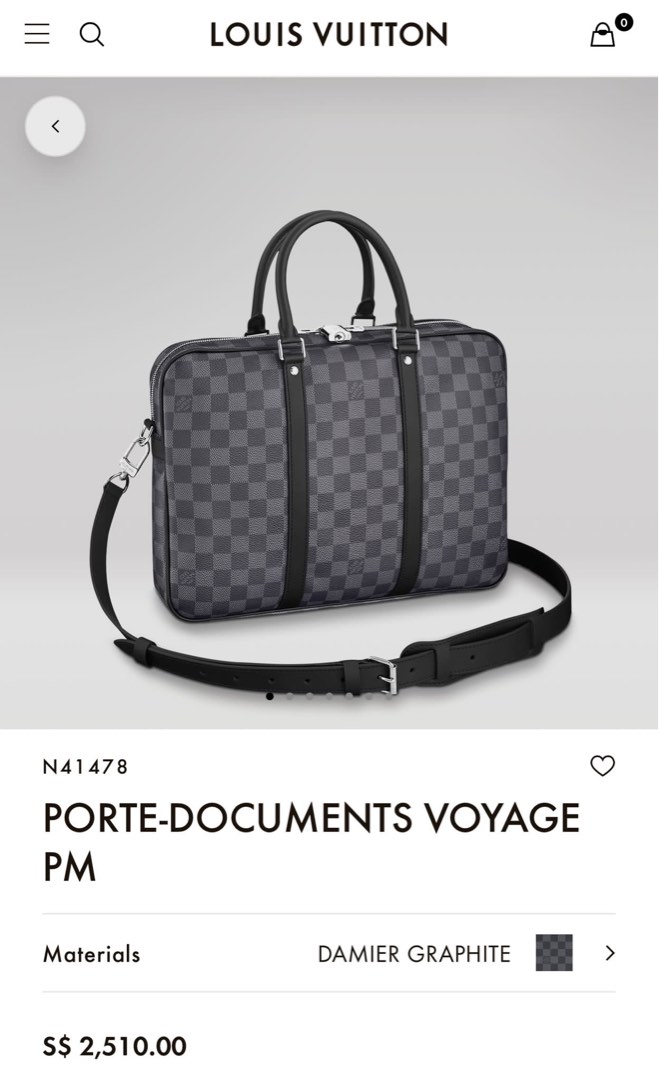 Louis Vuitton 2010 Pre-Owned Porte Documents Voyage PM Laptop Bag