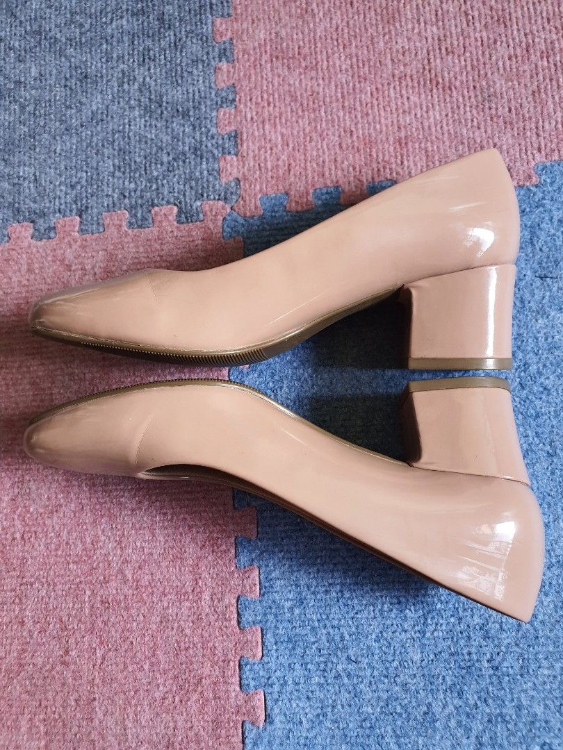 Wide block heel pumps cheap
