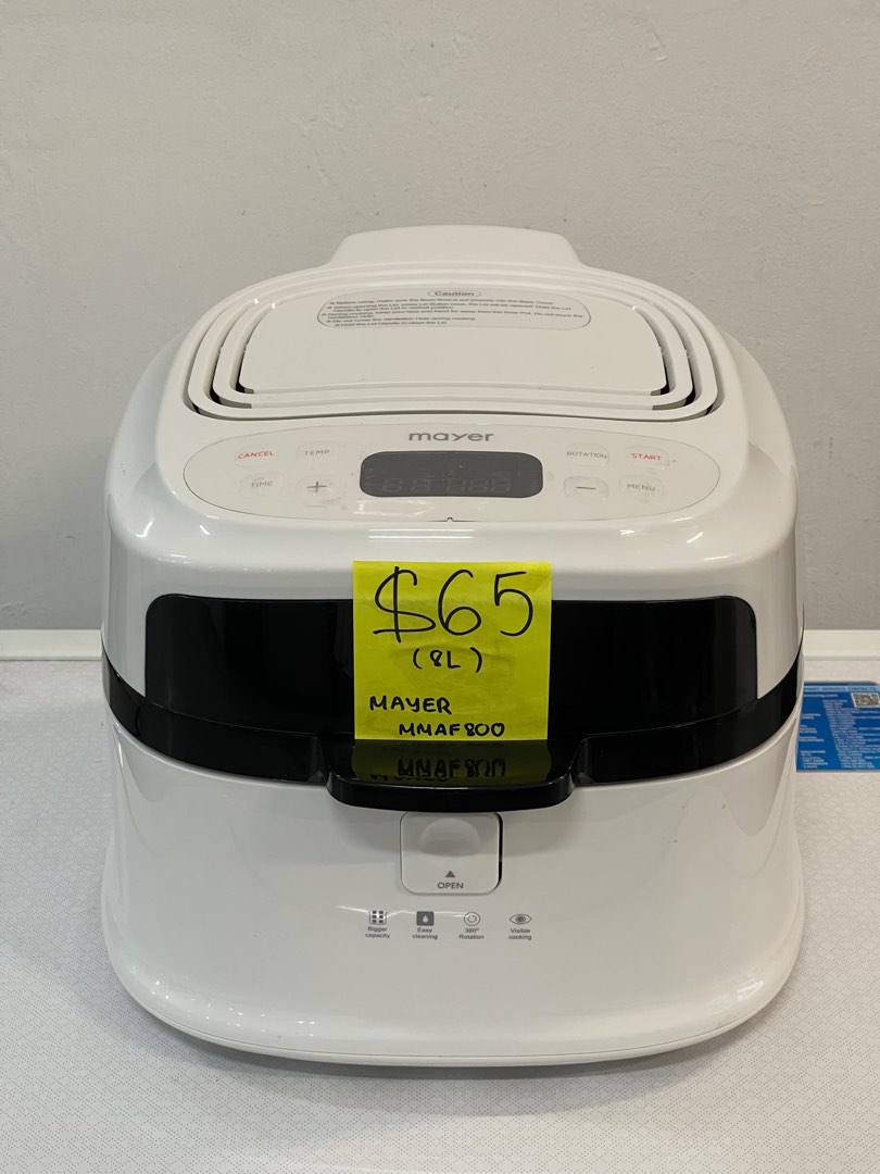 MAYER MMAF800 HASSLE AIR FRYER ( 8L ) UP TO 80 LESS OIL Condition 8/