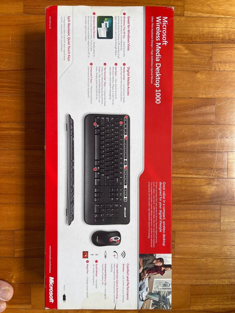 Microsoft Wireless Media Desktop 1000, Computers & Tech, Parts ...