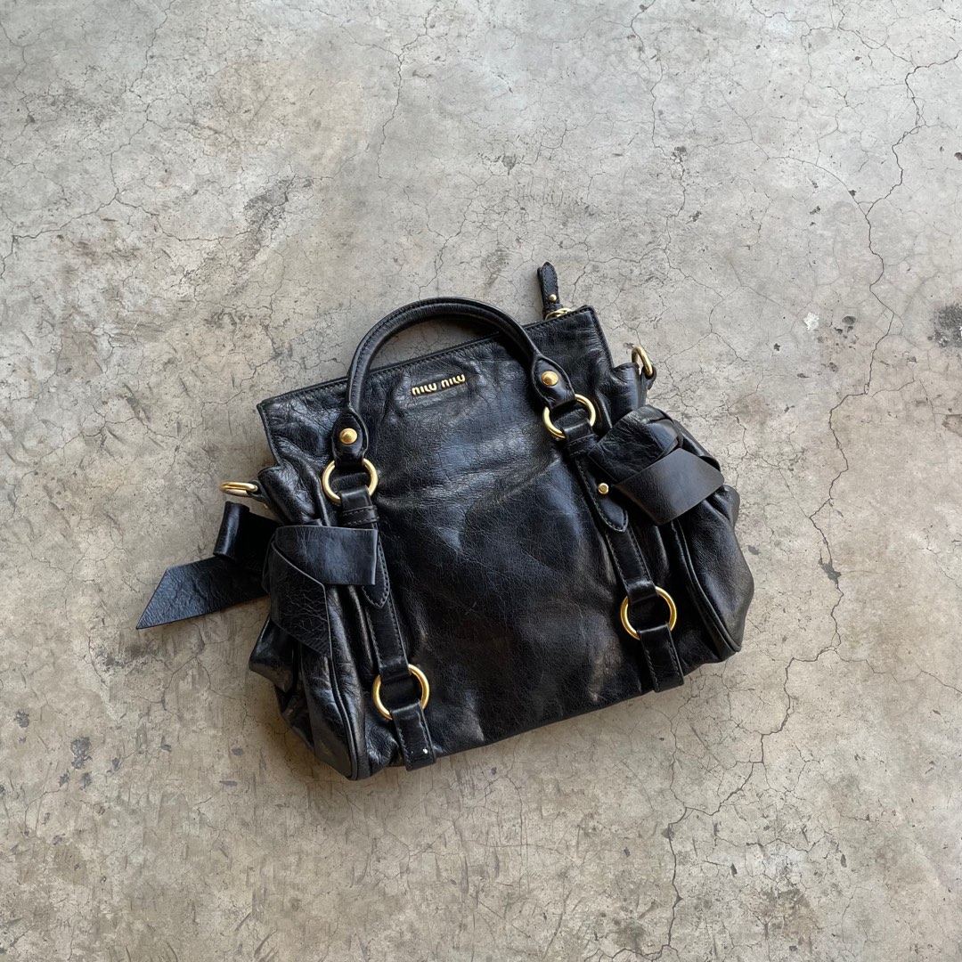 miu miu mini bow bag, Luxury, Bags & Wallets on Carousell