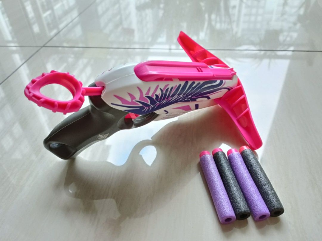 Nerf Rebelle Pink Crush Blaster Detachable Crossbow Arm 3 Darts