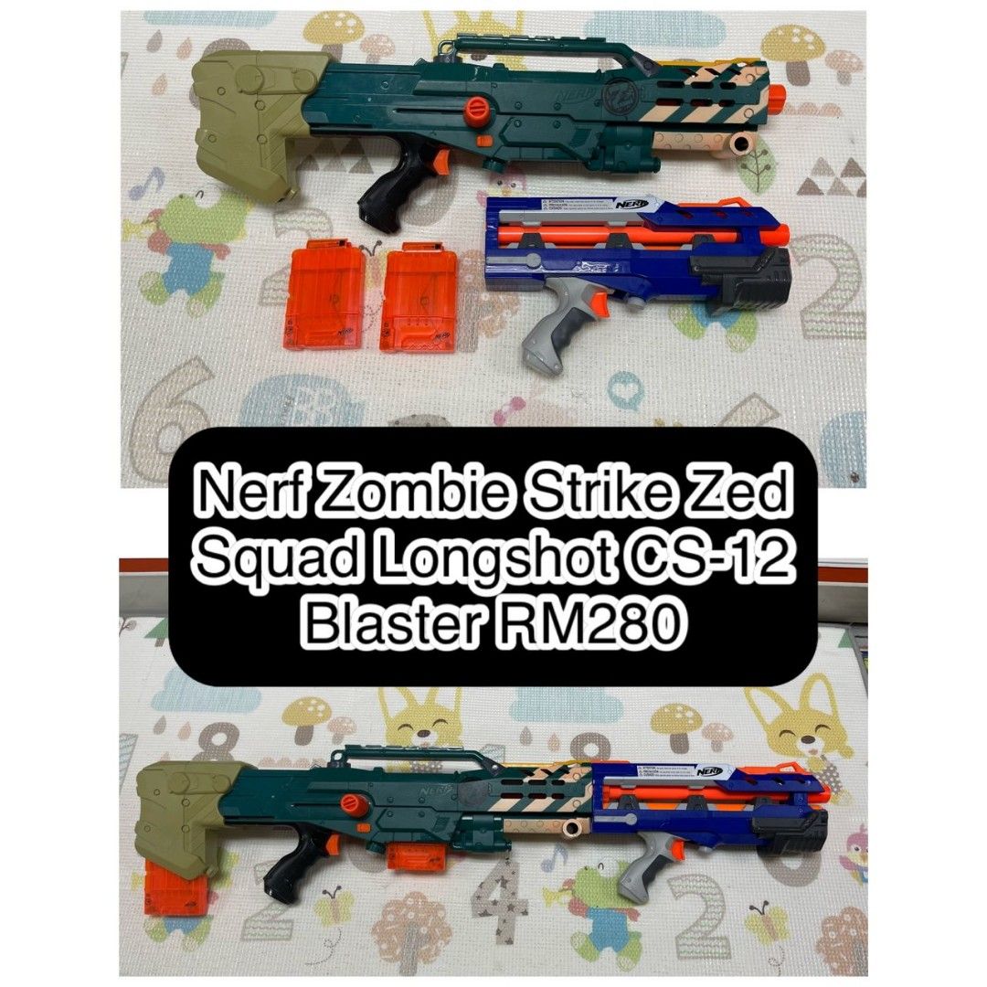 Nerf Zombie Strike ZED Squad Longshot CS-12 Blaster 