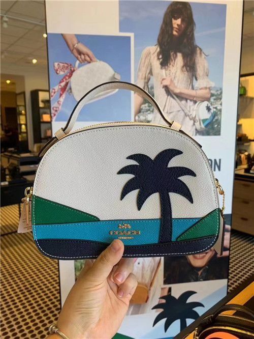 Serena satchel shop with sunset motif