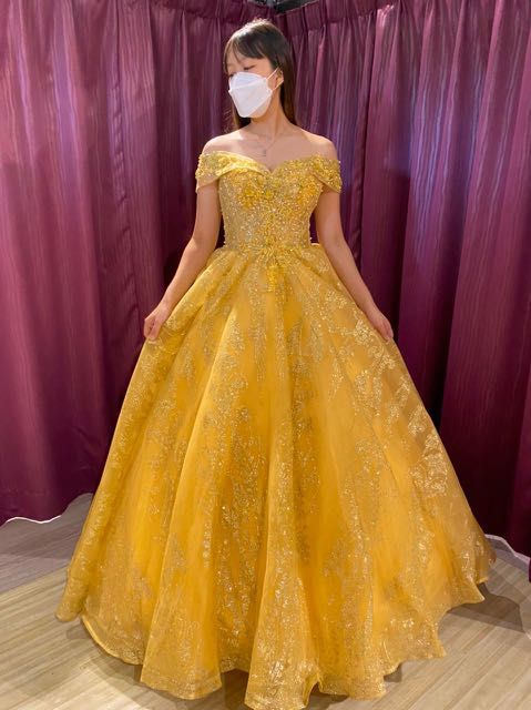 Princess Gown, Yellow Ball Gown, Baby Dress, Full Length Gown, Formal Girl  Dress, Baby Yellow Dress, First Birthday Dress, Photography Baby - Etsy