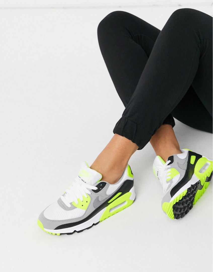 White and green air max 90 sale