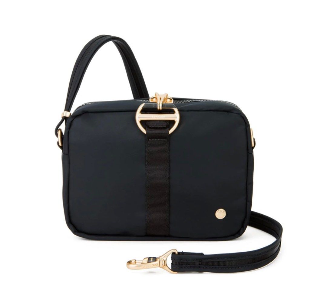 Pacsafe Citysafe CX AntiTheft Square Crossbody Bag Black with gold