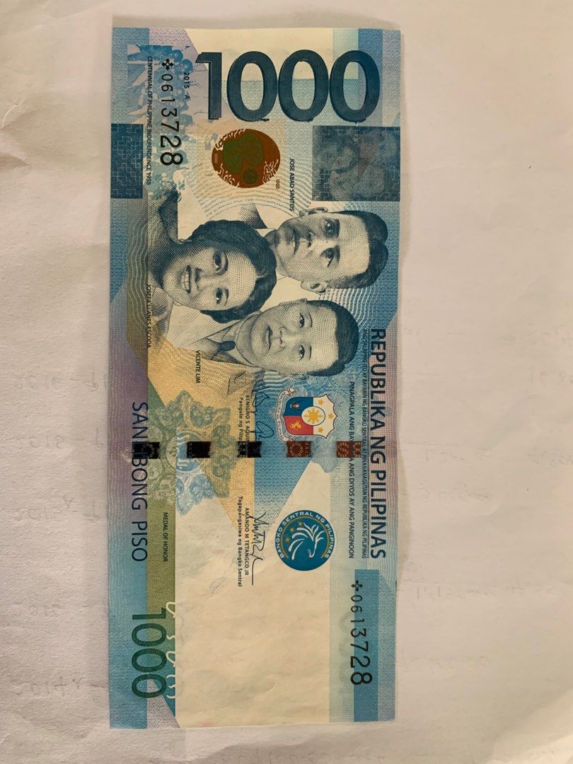 Philippine Peso Bill Star Notes (Category: Currency) located in Makati City. Submitted by mike2829 (Listing ID 1199097840, Image 1). Description: FOR SALE. Collectors’ Item Star Notes. Philippine Peso Bill 2015A P1,000 bill star notes, 3 pieces at P1,200 each 2015 P1,000 bill star notes, 1 piece at P1,200 2016 P1,000 bill star notes, 14 pieces at P1,200 each 2014A P500 bill star notes, 4 pieces at P650 each 2016 P500 bill star notes, 3 pieces at 