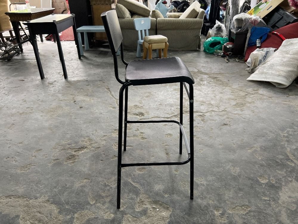 Plastic Bar Chair Black Colour / Kerusi Bar Plastik Warna Hitam