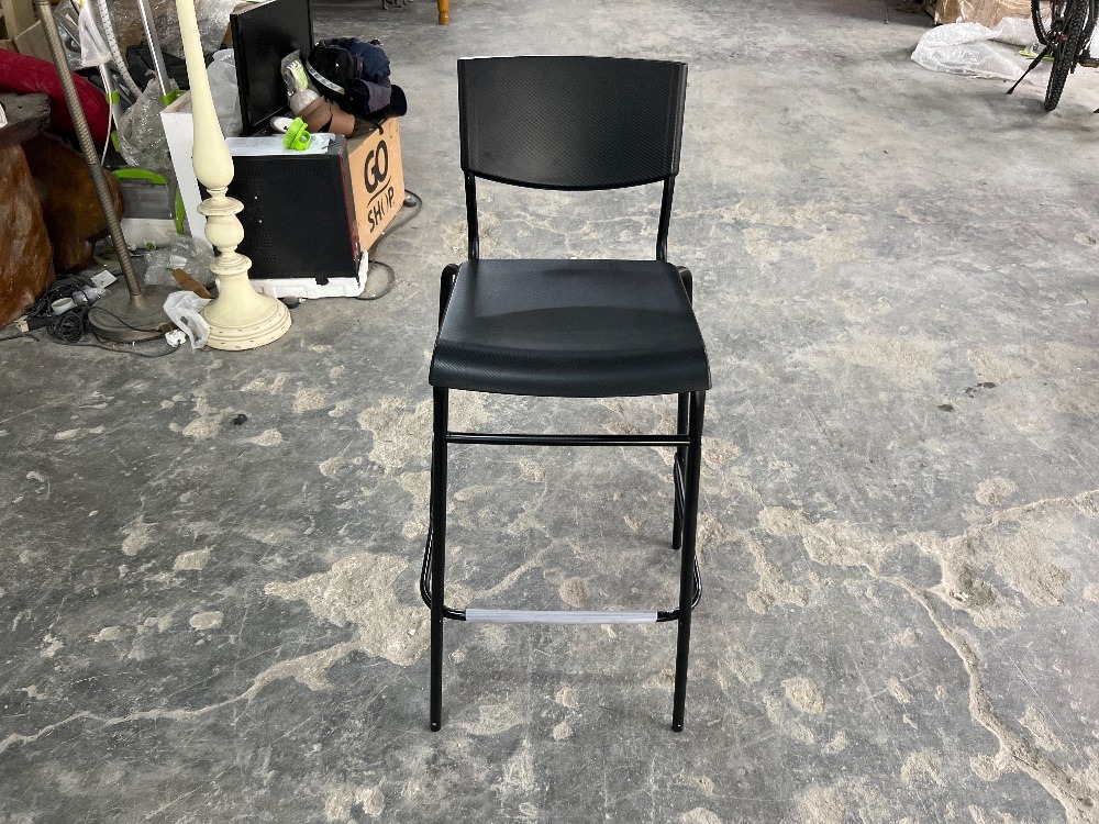 Plastic Bar Chair Black Colour / Kerusi Bar Plastik Warna Hitam