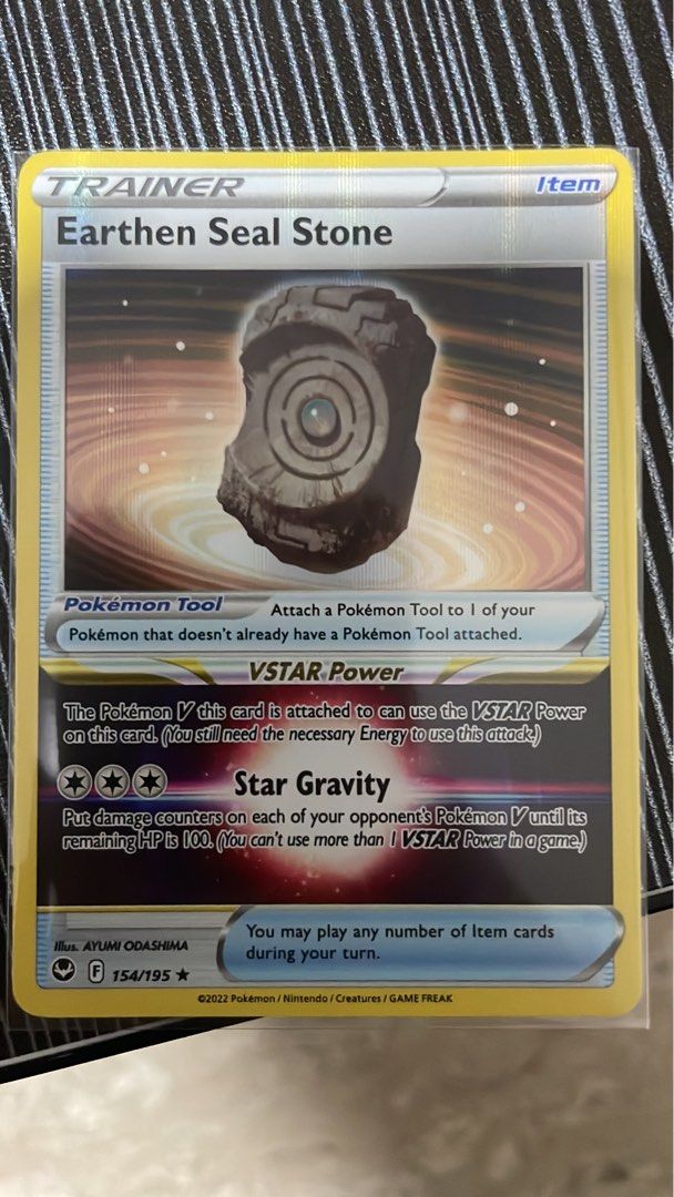 Pokemon earthen seal stone, Hobbies & Toys, Toys & Games on Carousell