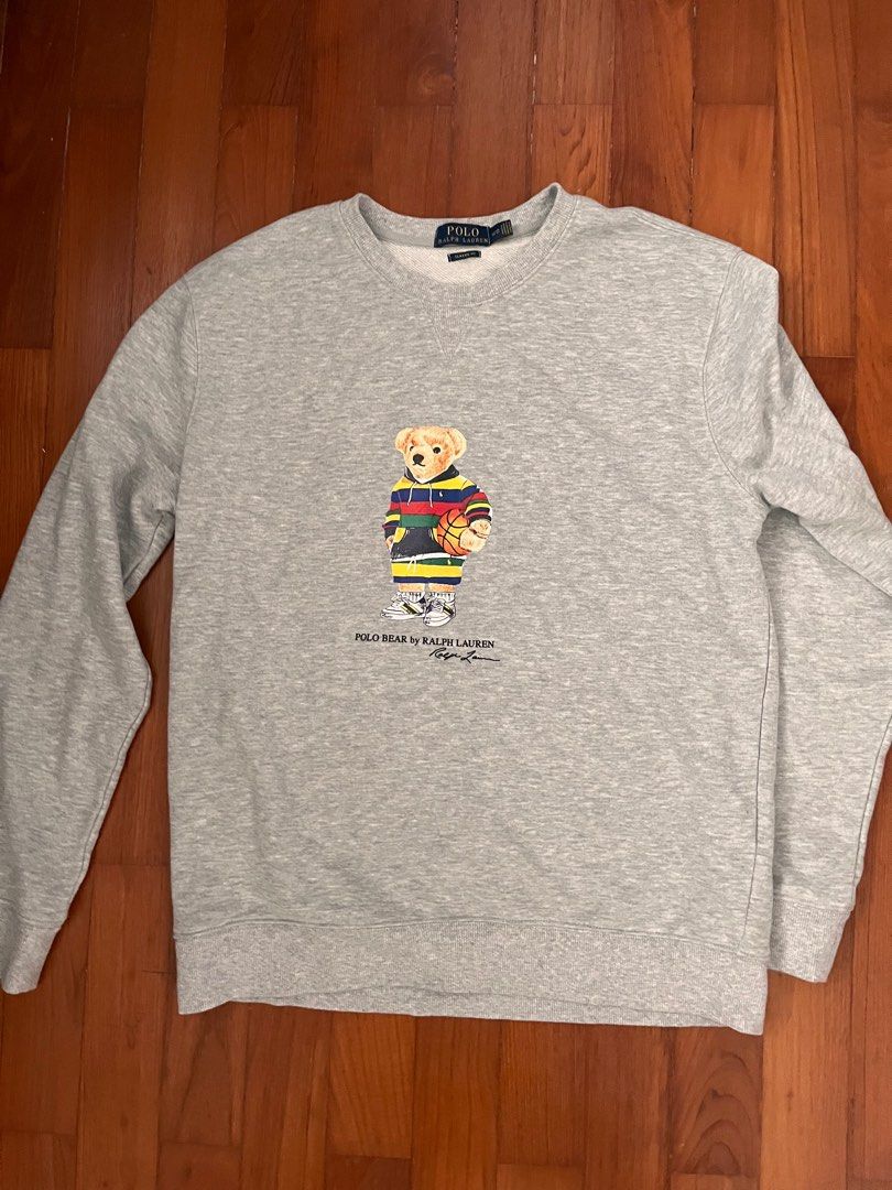 Ralph lauren polo sale bear sweatshirt grey