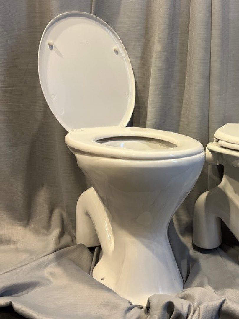 Porceline Toilet Bowl with Plastic Cistern, Furniture & Home Living