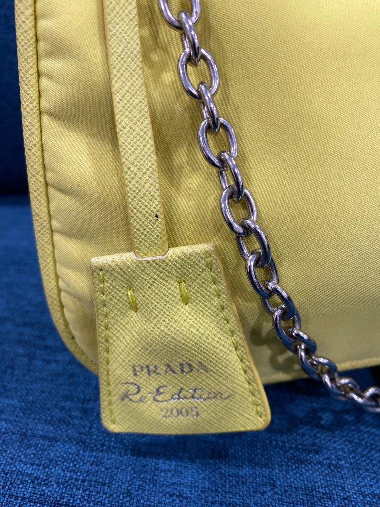 Citron Yellow Prada Re-edition 2005 Re-nylon Bag