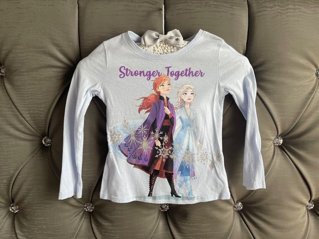 Preloved Old Navy 4T Disney Frozen Elsa Anna Long Sleeve Tee
