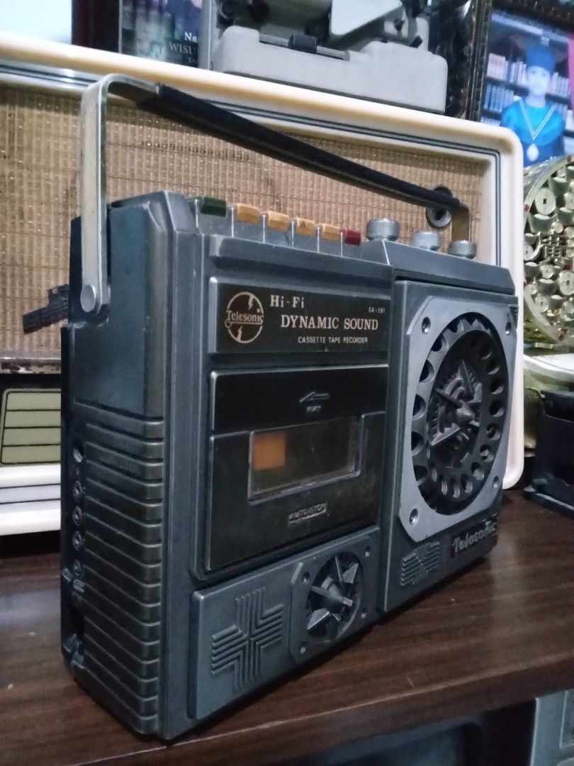 Radio jadul TELESONIC casette tape recorder lawas koleksi antik