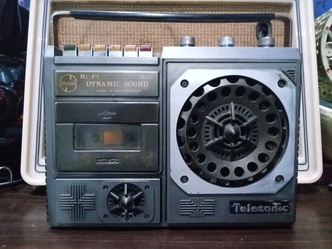 Radio jadul TELESONIC casette tape recorder lawas koleksi antik