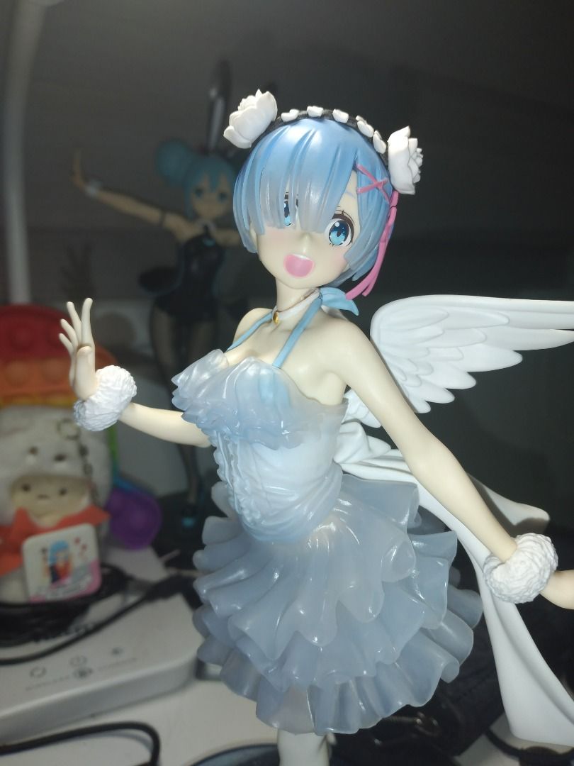 Rem and Ram (ReZero) angel/devil figure, Hobbies & Toys, Toys & Games