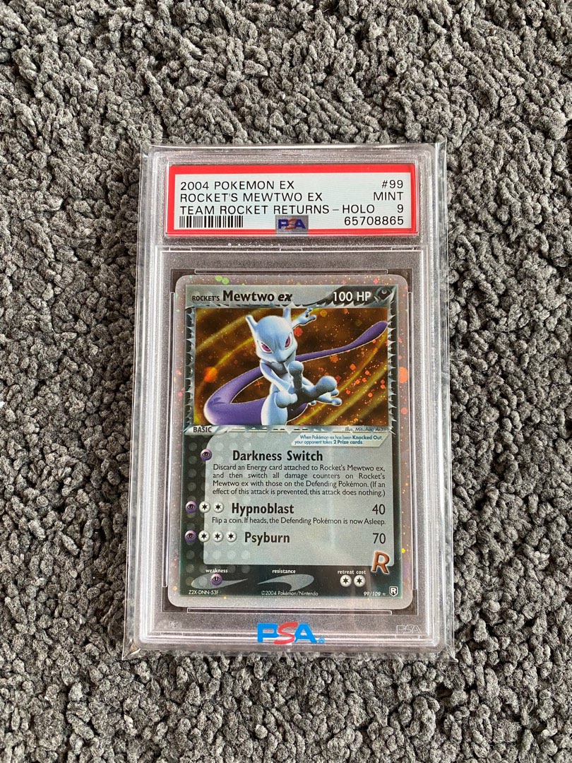 Great Rockets Mewtwo Rocket Mewtwo EX PSA 9 TRR, Hobbies & Toys, Toys & Games on Carousell
