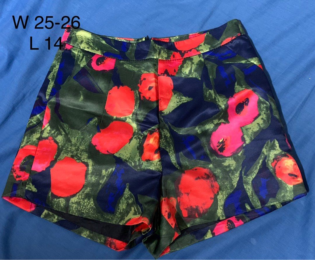 Satin Shorts, Women's Fashion, Bottoms, Shorts on Carousell