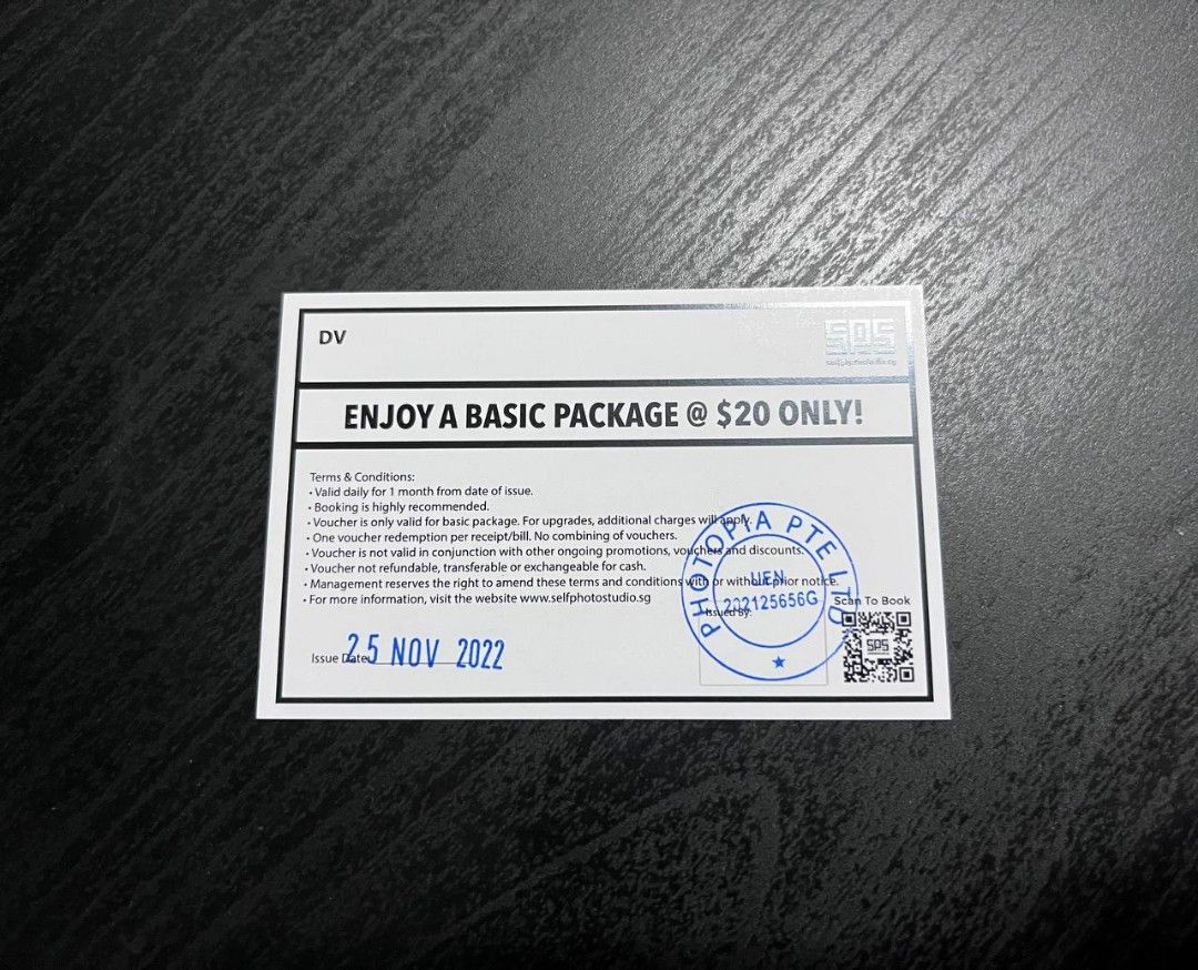 Self Photo Studio Basic Package Voucher at $20, Tickets & Vouchers ...