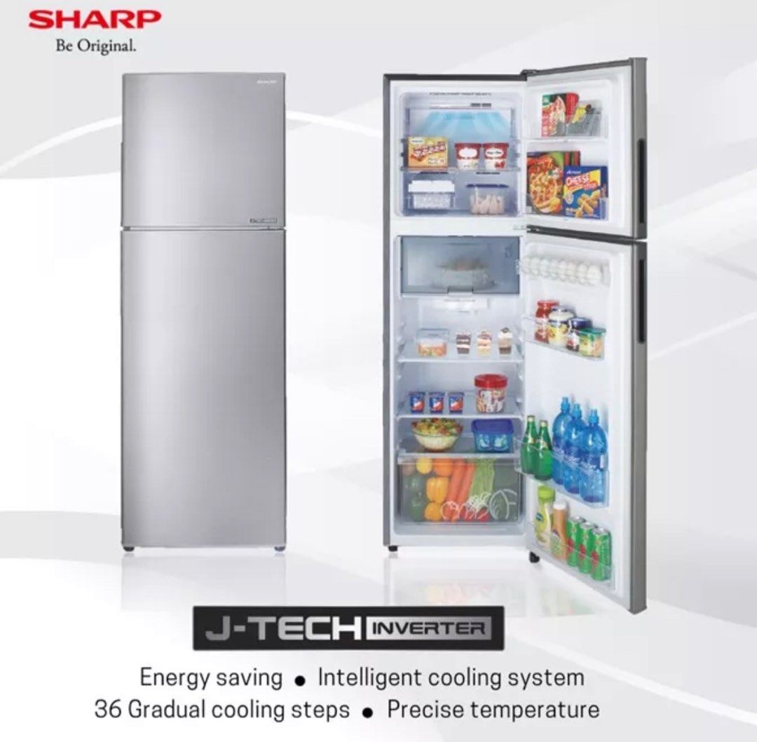 sharp j tech inverter Fridge 255L SPopeye Refrigerator SJRX34ESL2