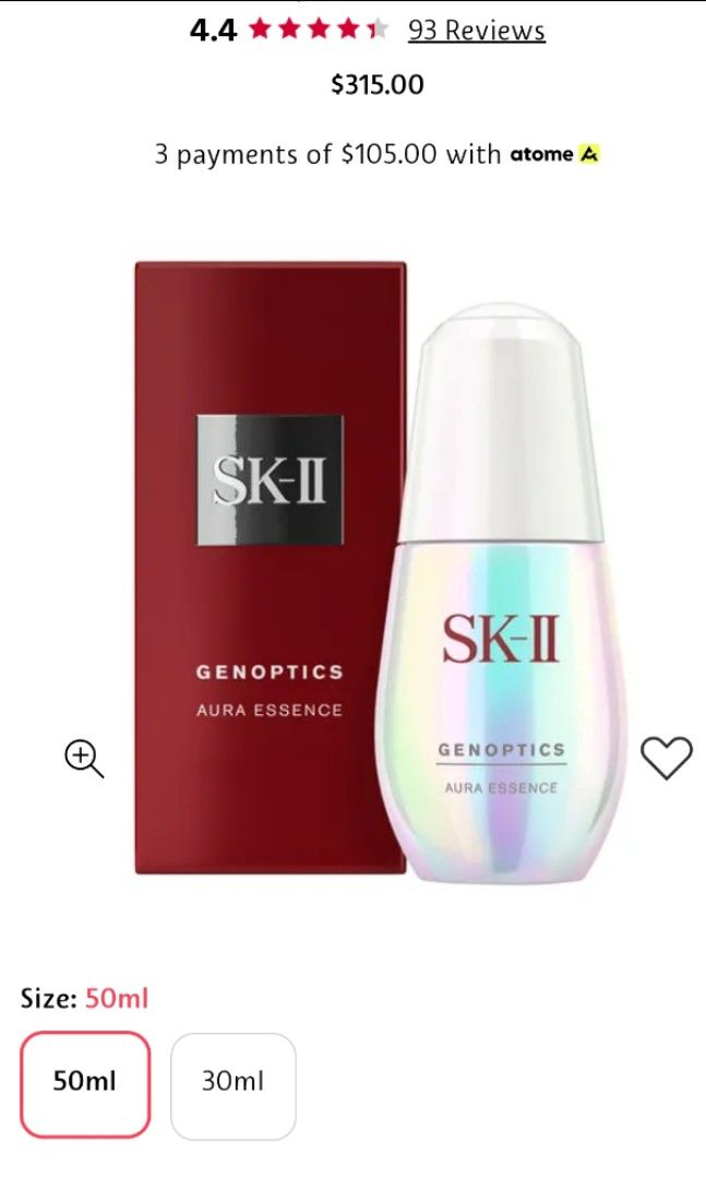 SK2 / SK-II Genoptics Aura Essence 50ml (Brand New), Beauty