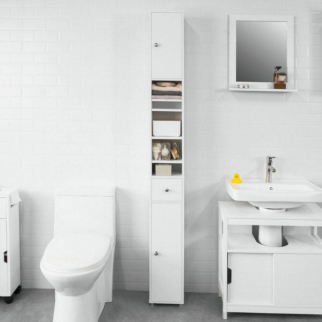 Slim bathroom shelf outlet