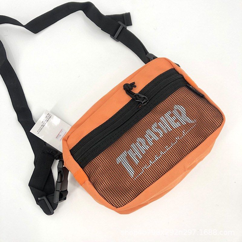 Thrasher Orange Sling Bag Multiple Zip Compartment Pocket Bum