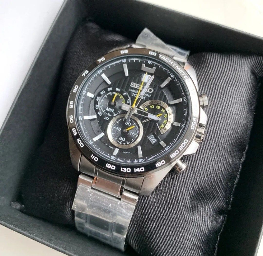 SSB303P1 Chronograph Black Dial Silver Steel Watch for Men Men s Fashion Watches Accessories Watches on Carousell