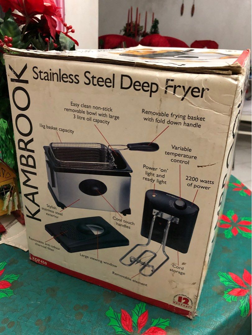 Stainless Steel Deep Fryer, KAMBROOK Australia, 220v, TV & Home